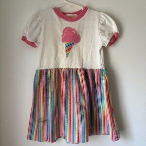 Vintage Health-tex Ice Cream Applique Dress Size 4 Made in USA